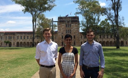 Mr Zackary George, Ms Jaya Prasad and Mr Augustus Evans-Barns received the prestigious Westpac Asian Exchange Scholarship.